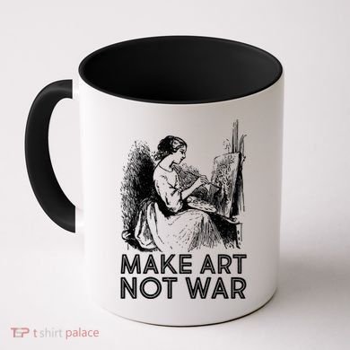 Vintage Make Art Not War Coffee Mug