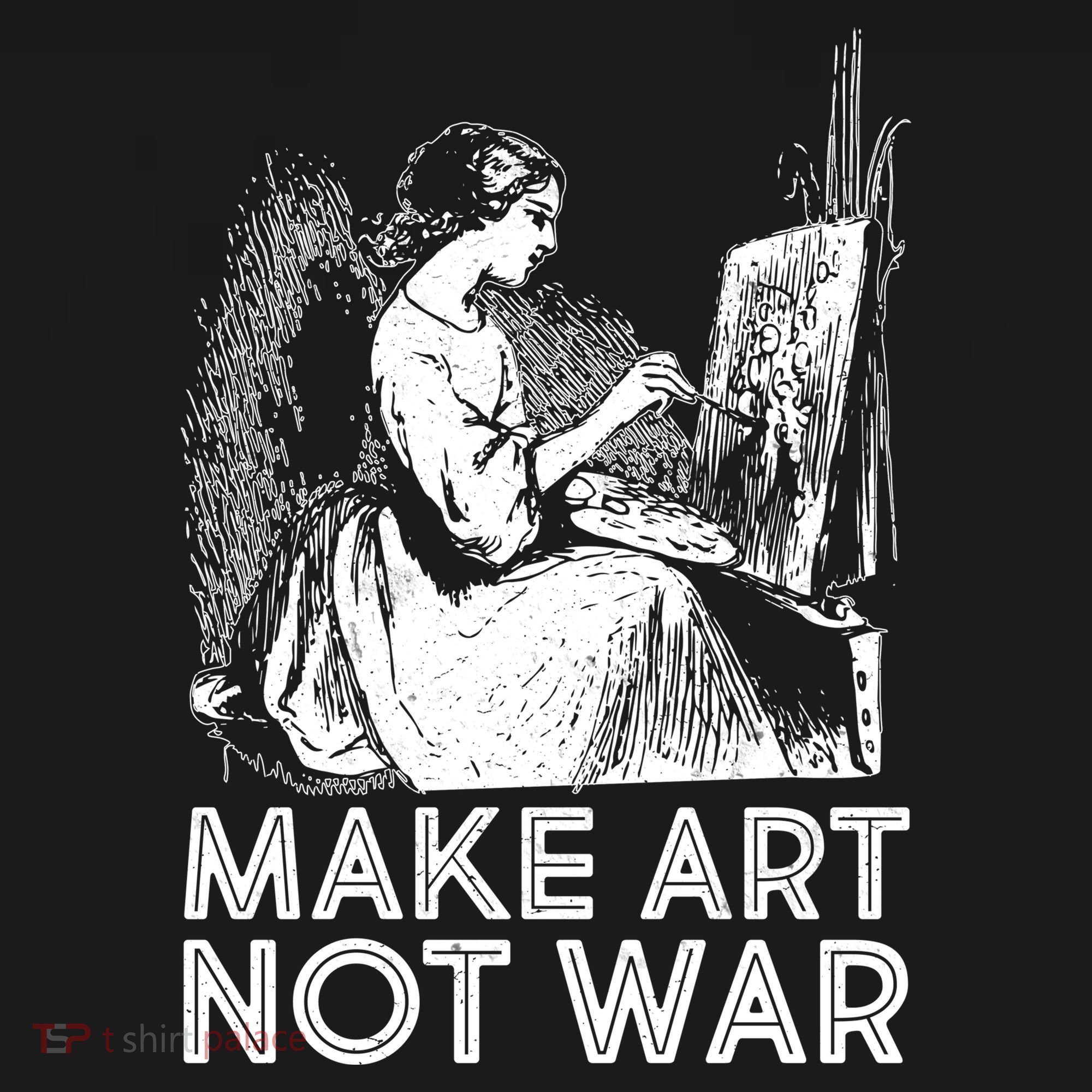 Vintage Make Art Not War Toddler Hoodie