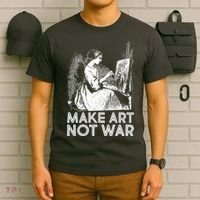 Vintage Make Art Not War T-Shirt thumb 6