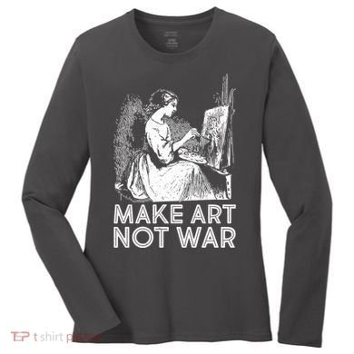 Vintage Make Art Not War Women's Long Sleeve Shirt