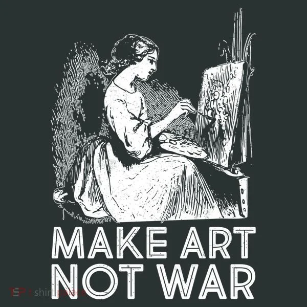 Vintage Make Art Not War Kids Hoodie