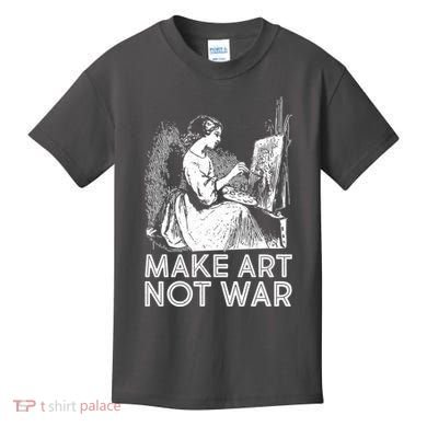 Vintage Make Art Not War Kids T-Shirt