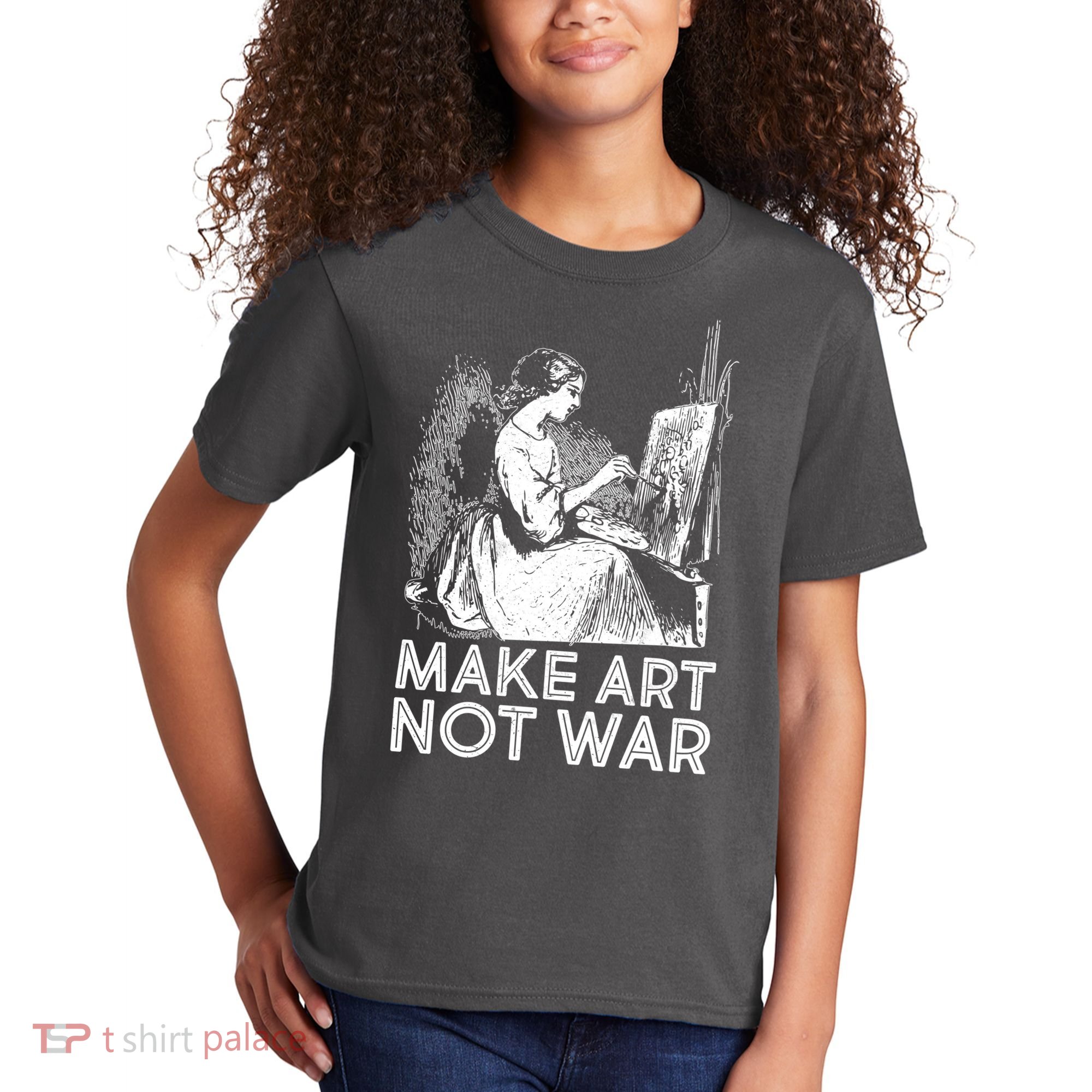 Vintage Make Art Not War Kids T-Shirt