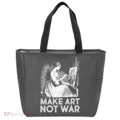 Vintage Make Art Not War Tote Bag