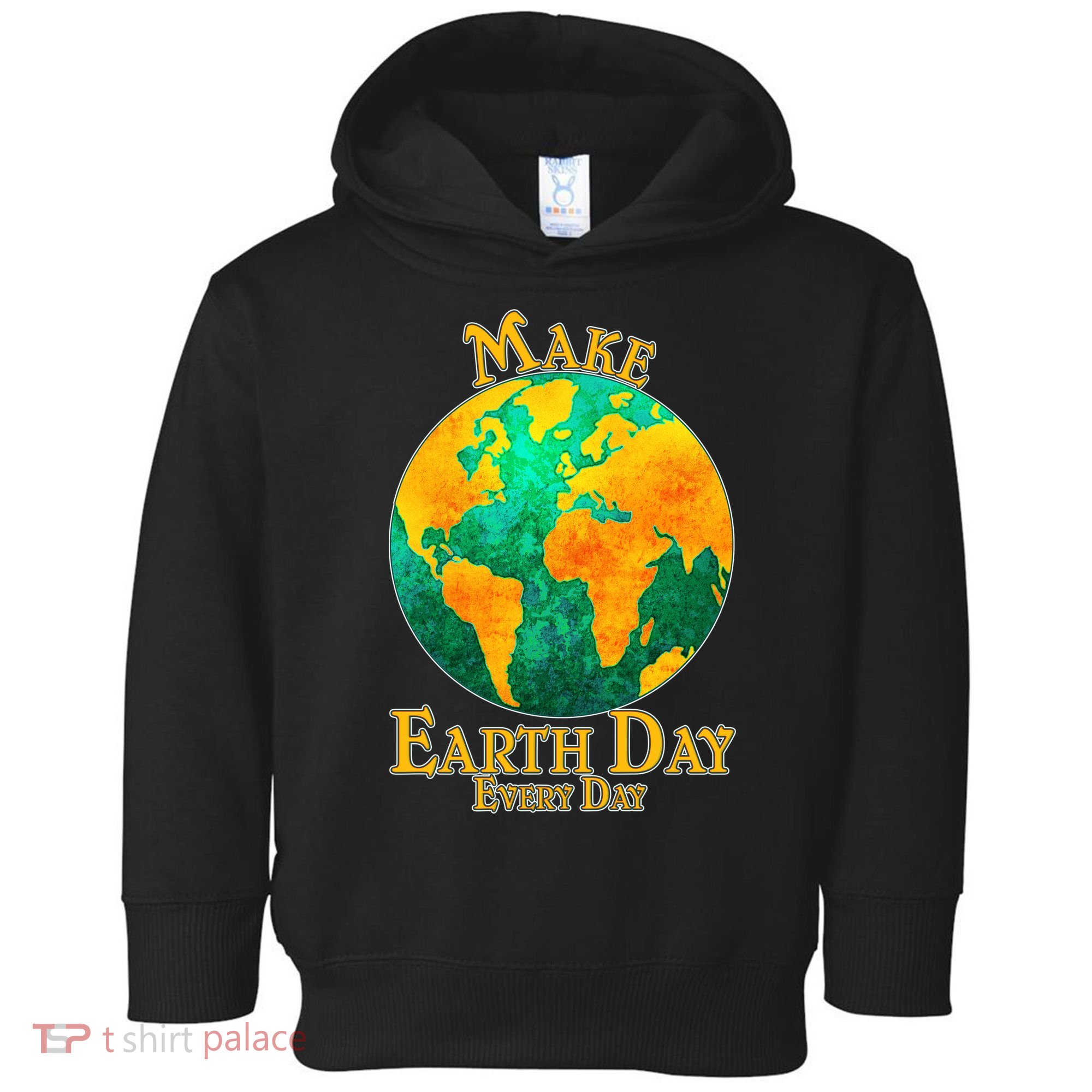 Vintage Make Earth Day Every Day Toddler Hoodie