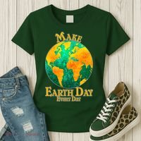Vintage Make Earth Day Every Day Women's T-Shirt thumb 3