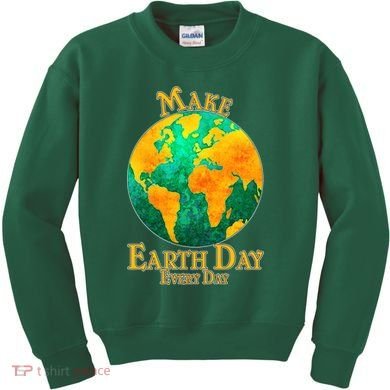 Vintage Make Earth Day Every Day Kids Sweatshirt