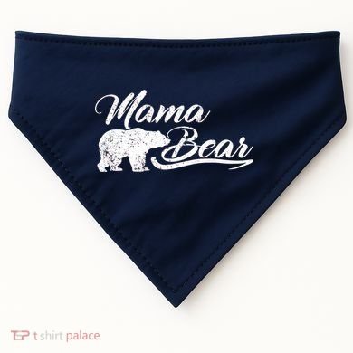 Vintage Mama Bear Retro Mother Logo USA-Made Doggie Bandana