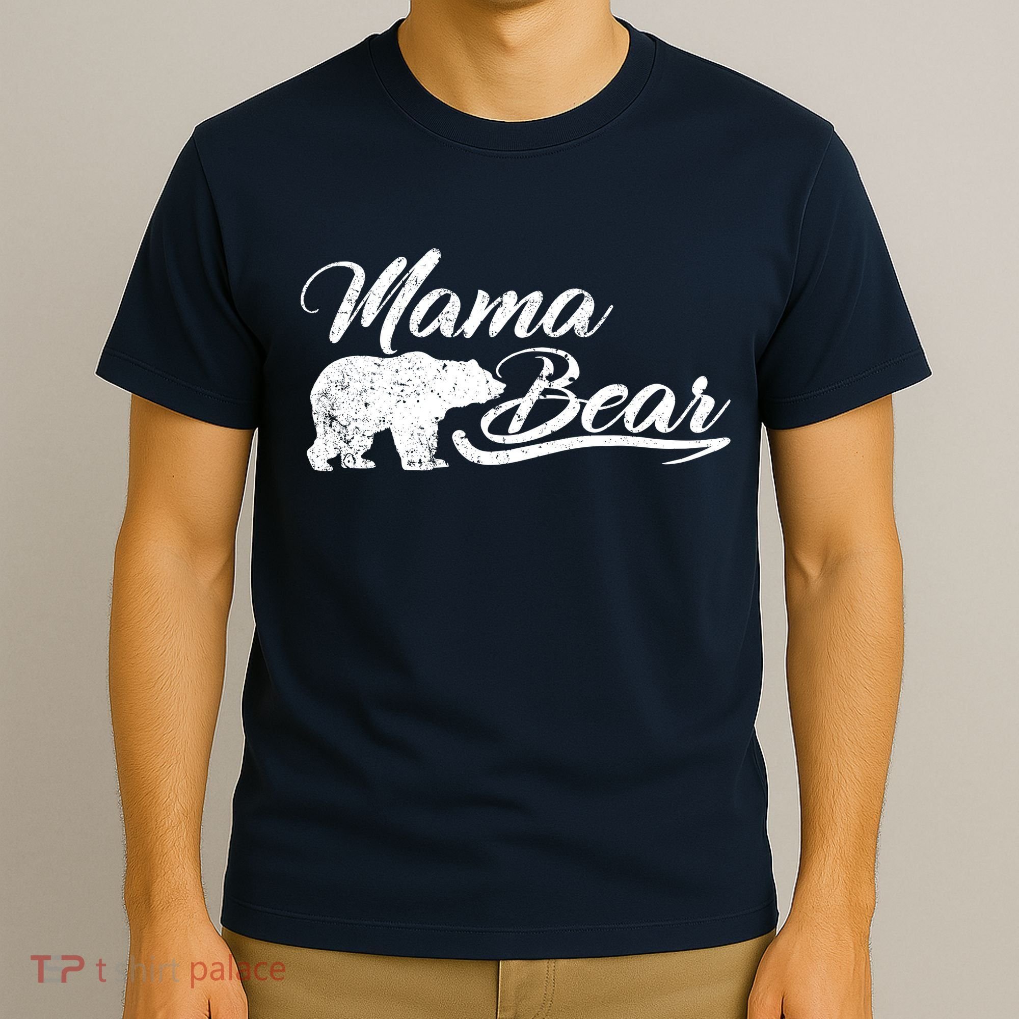 Vintage Mama Bear Retro Mother Logo T-Shirt