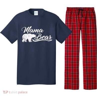 Vintage Mama Bear Retro Mother Logo Pajama Set