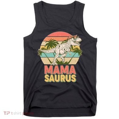 Vintage Mama Saurus T-Rex Mom Mother Tank Top