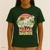 Vintage Mama Saurus T-Rex Mom Mother T-Shirt thumb 4