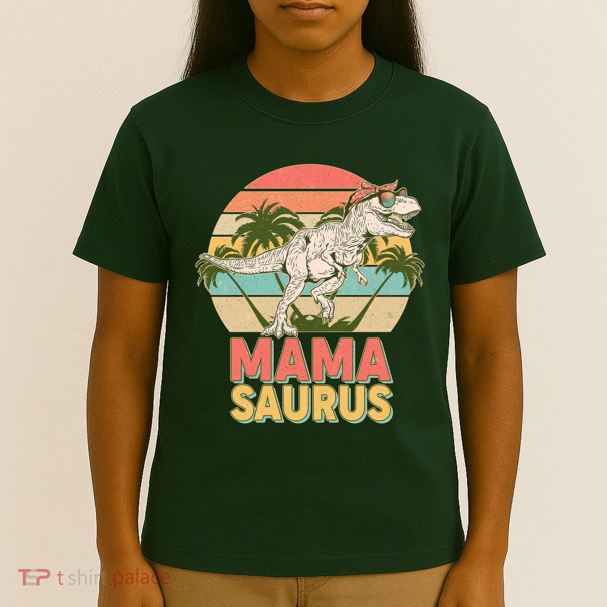 Vintage Mama Saurus T-Rex Mom Mother T-Shirt