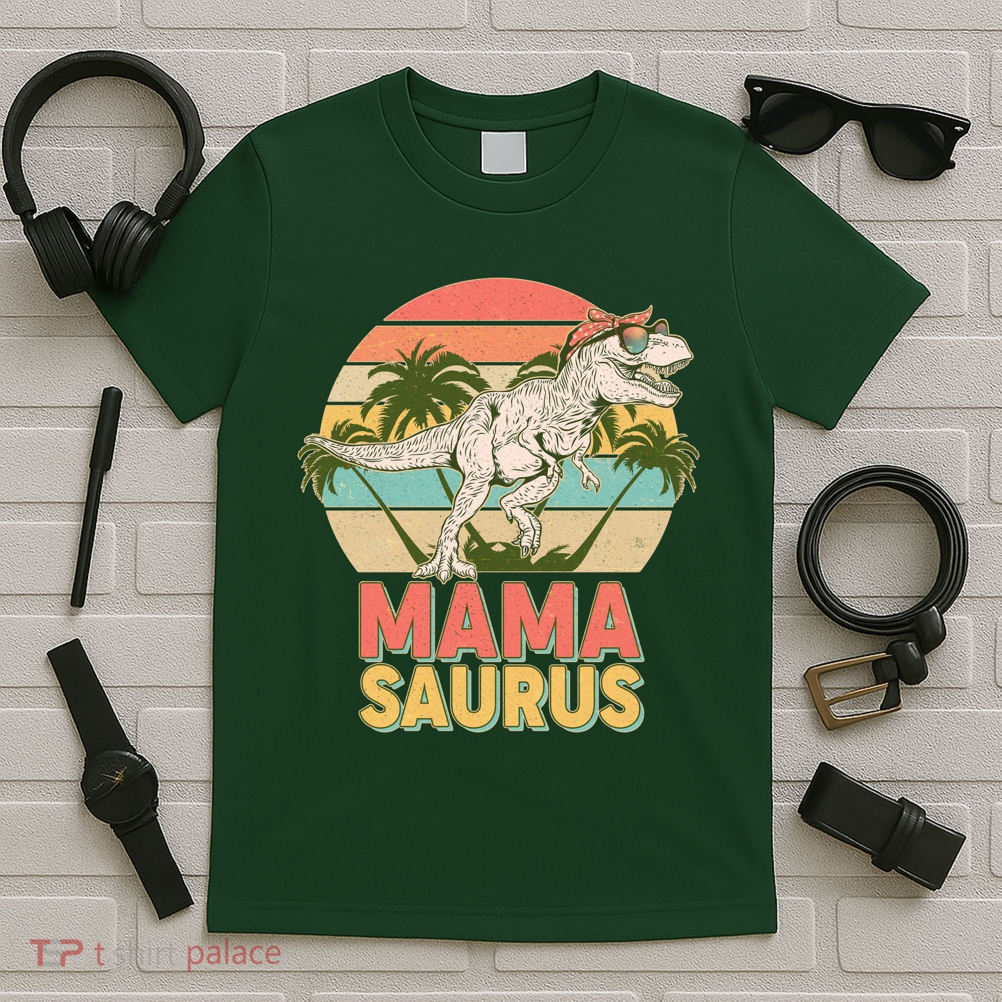 Vintage Mama Saurus T-Rex Mom Mother T-Shirt
