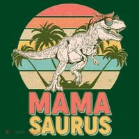 Vintage Mama Saurus T-Rex Mom Mother T-Shirt thumb 7