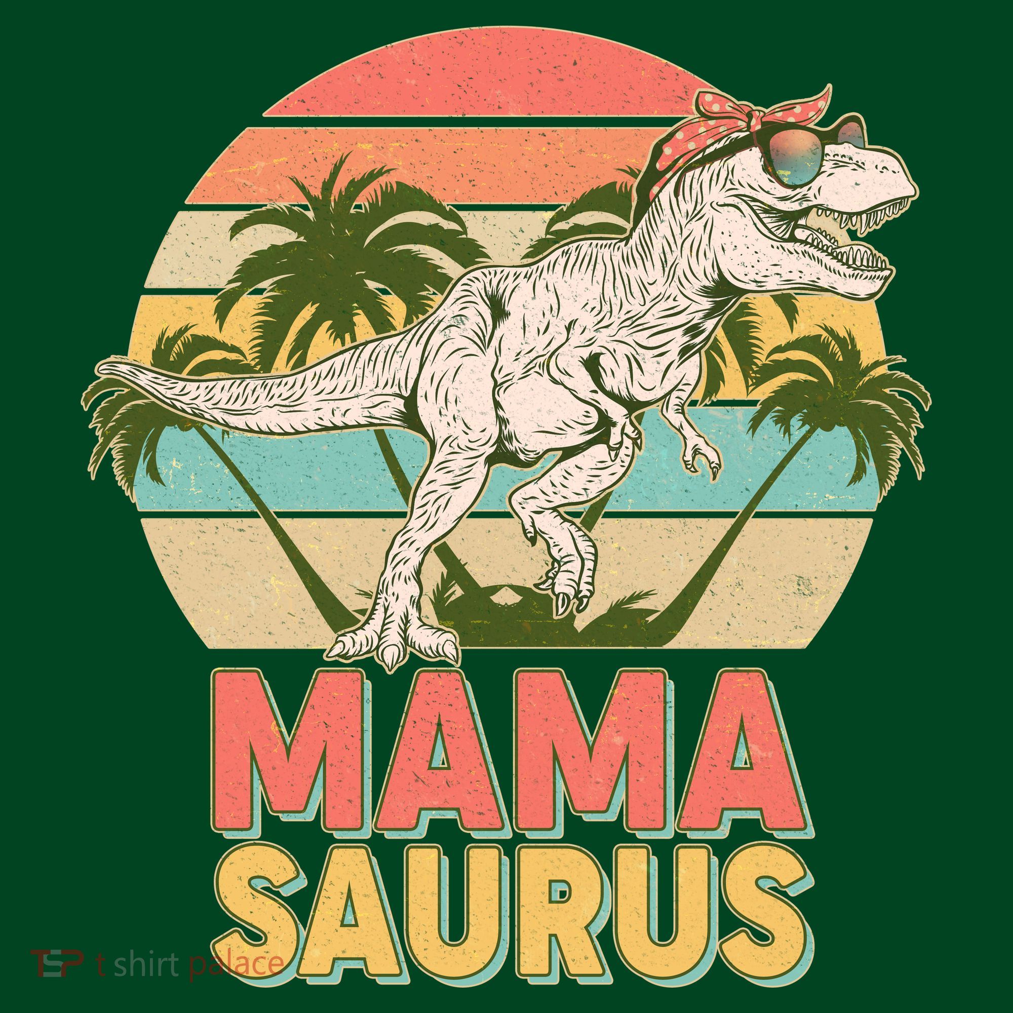 Vintage Mama Saurus T-Rex Mom Mother T-Shirt