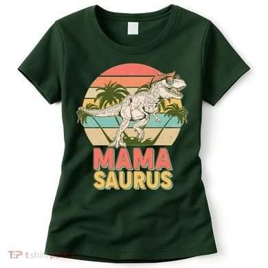 Vintage Mama Saurus T-Rex Mom Mother Women's T-Shirt