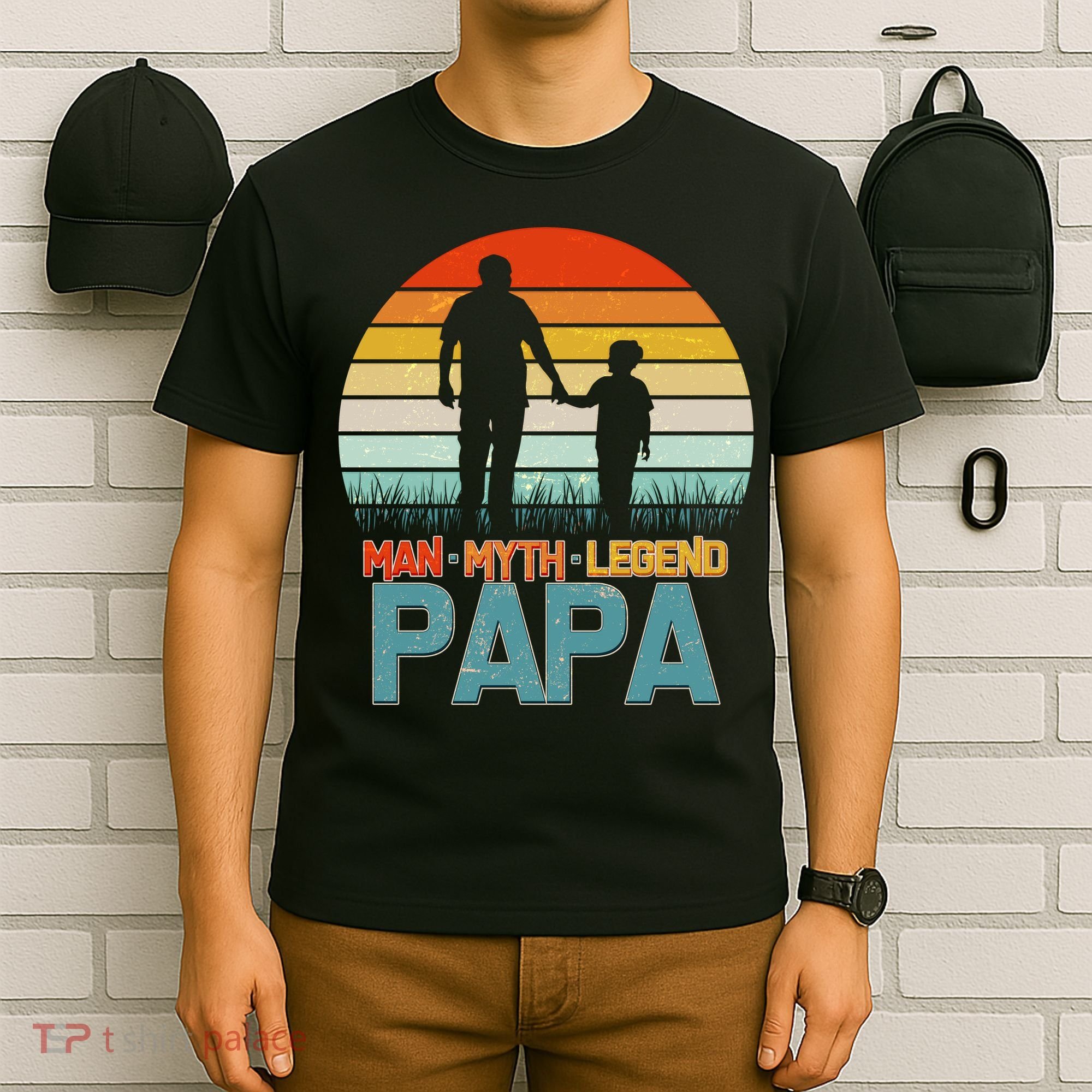 Vintage Man Myth Legend Papa T-Shirt