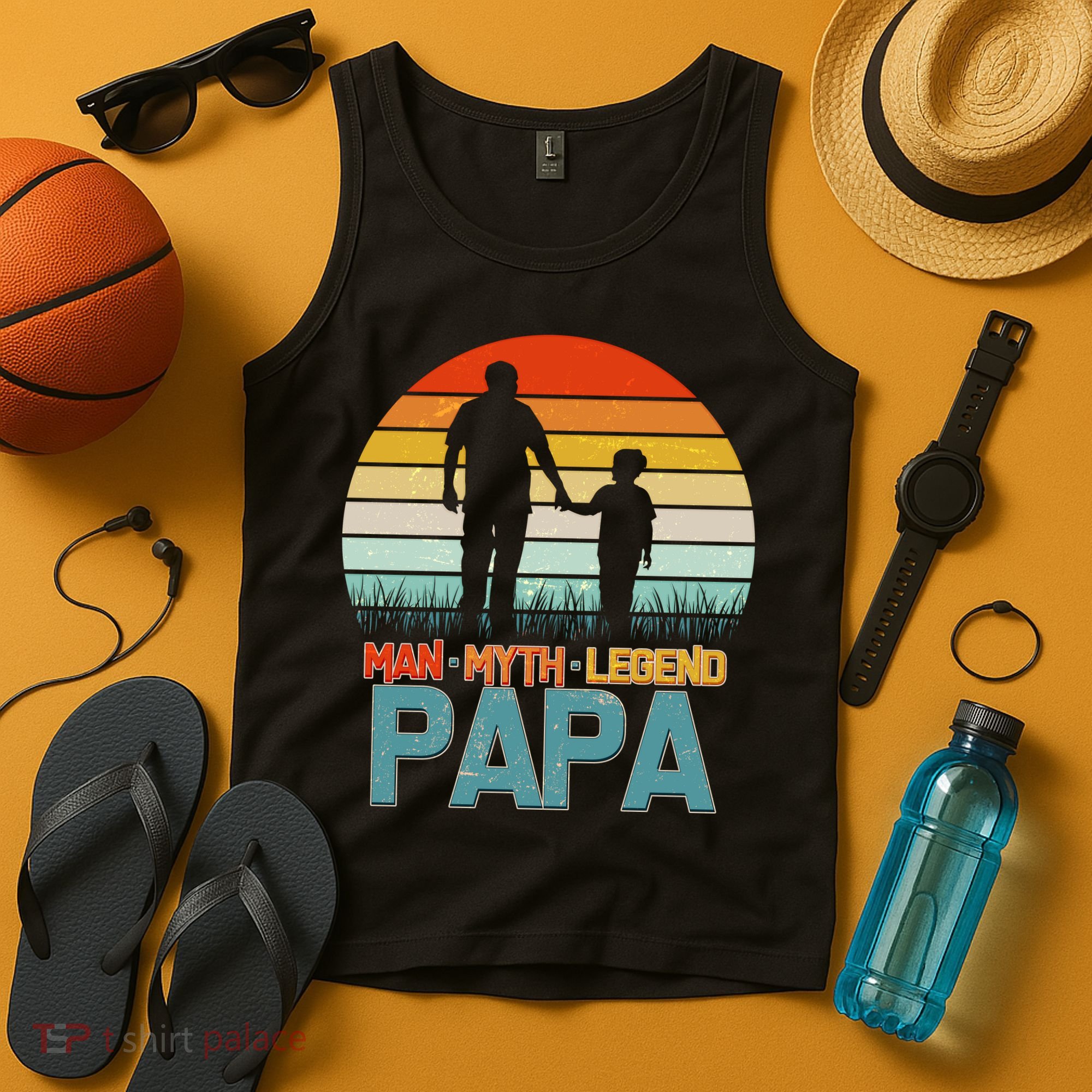 Vintage Man Myth Legend Papa Tank Top