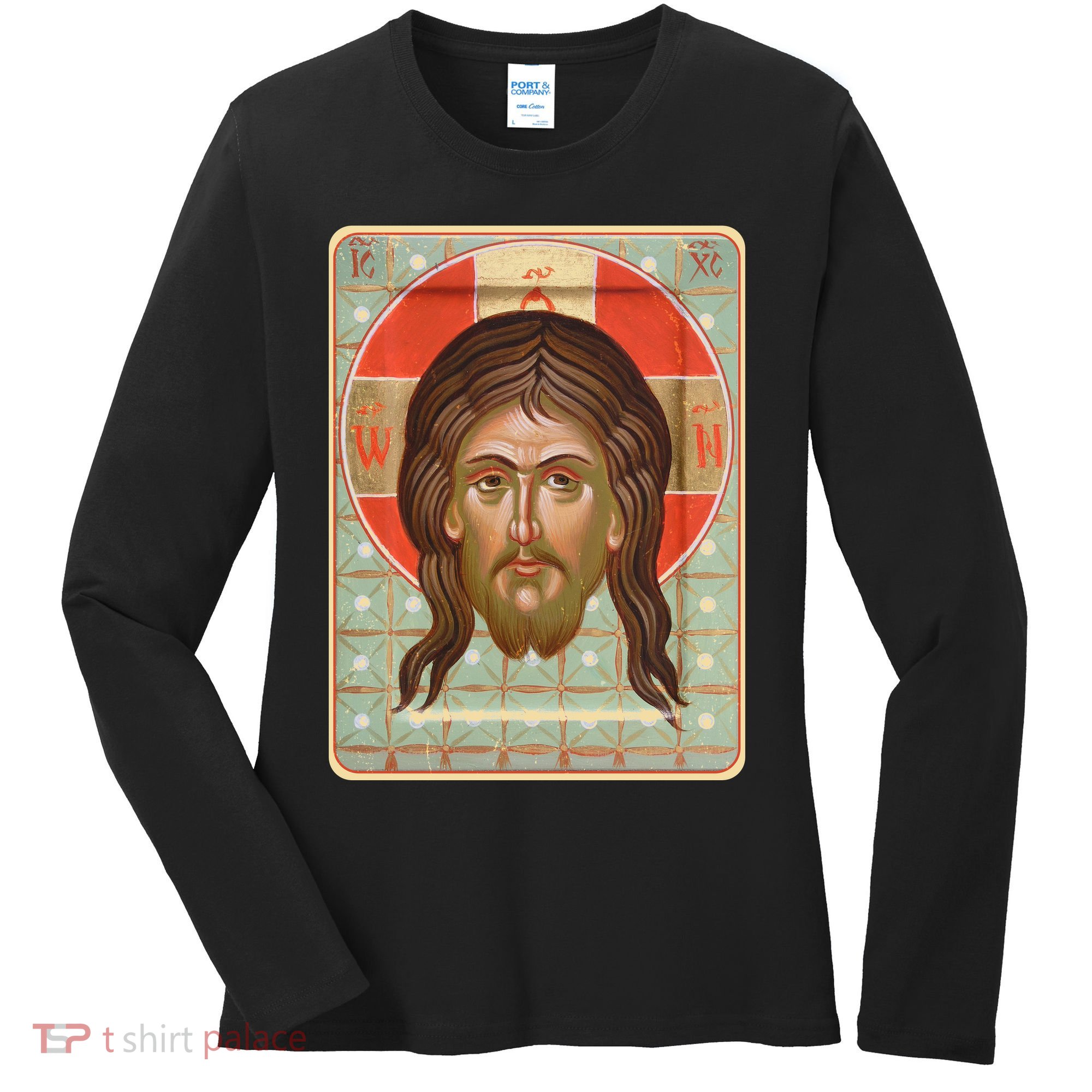 Vintage Mandilion Jesus Christ Women's Long Sleeve Shirt