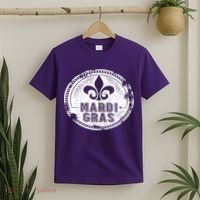 Vintage Mardi Gras New Orleans Logo T-Shirt thumb 2