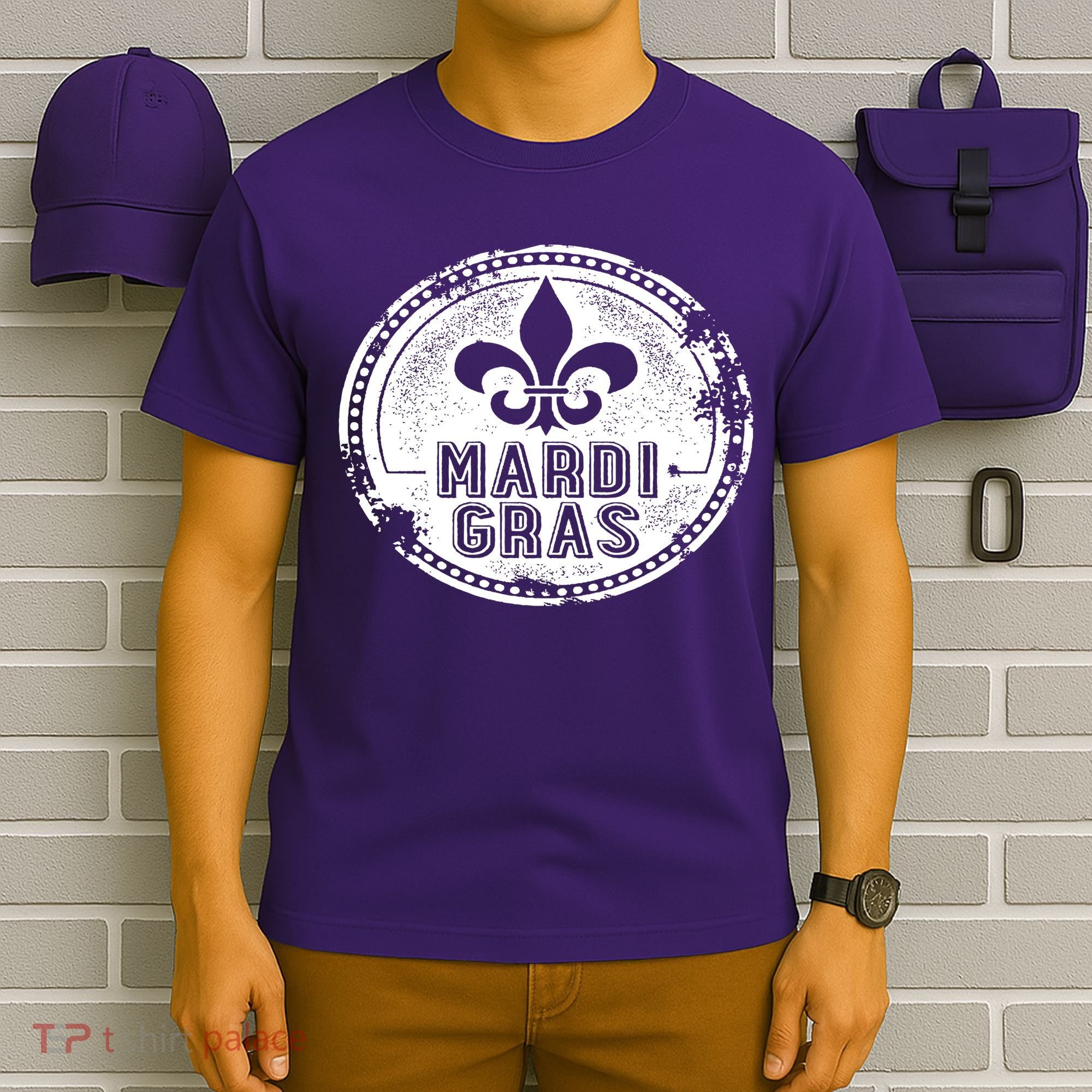 Vintage Mardi Gras New Orleans Logo T-Shirt