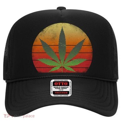 Vintage Marijuana Weed Sunset Hat