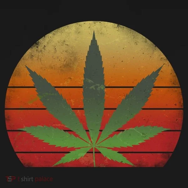 Vintage Marijuana Weed Sunset Kids T-Shirt