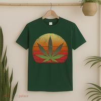 Vintage Marijuana Weed Sunset T-Shirt thumb 2