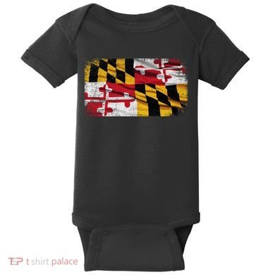Vintage Maryland Flag Baby Bodysuit