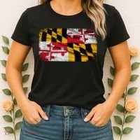 Vintage Maryland Flag Women's T-Shirt thumb 2
