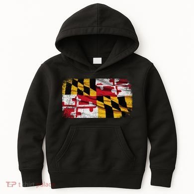 Vintage Maryland Flag Kids Hoodie