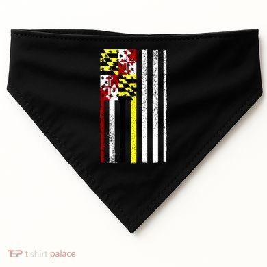 Vintage Maryland State American Flag USA-Made Doggie Bandana