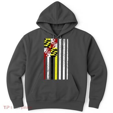 Vintage Maryland State American Flag Hoodie
