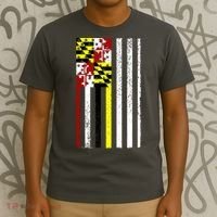 Vintage Maryland State American Flag T-Shirt thumb 3