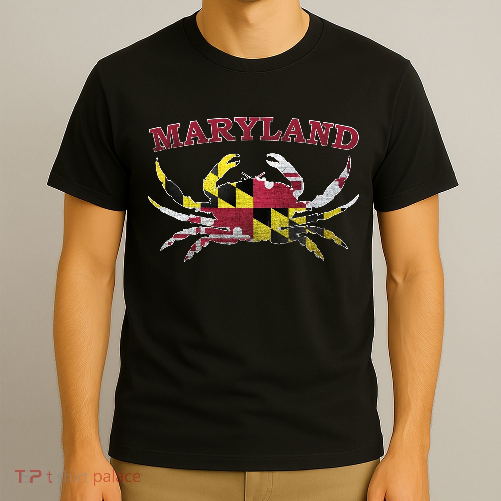 Vintage Maryland State Blue Crab Pride Flag  T-Shirt