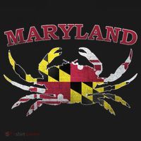 Vintage Maryland State Blue Crab Pride Flag  T-Shirt thumb 7