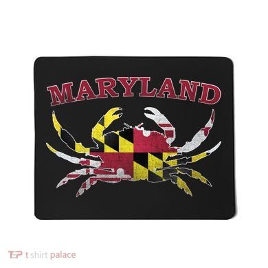 Vintage Maryland State Blue Crab Pride Flag  Mousepad