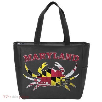 Vintage Maryland State Blue Crab Pride Flag  Tote Bag