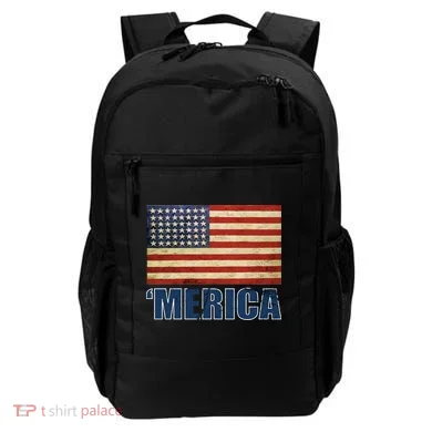 Vintage Merica Flag Backpack