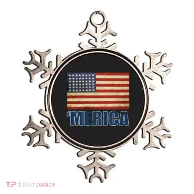 Vintage Merica Flag Ornament