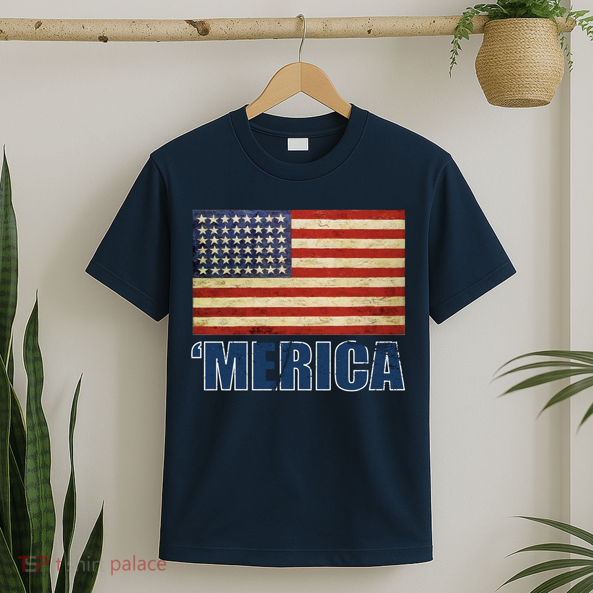 Vintage Merica Flag T-Shirt