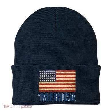 Vintage Merica Flag Beanie