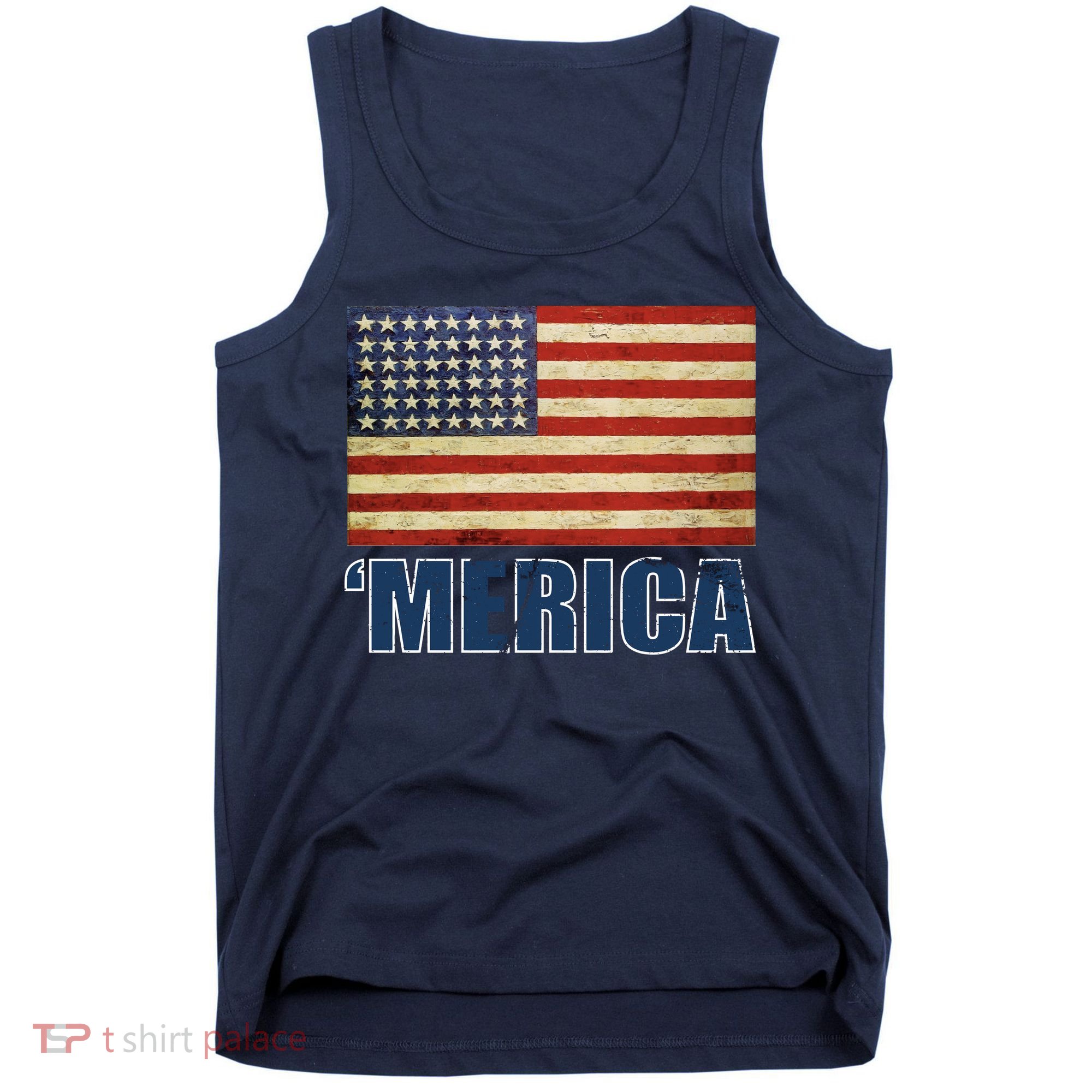 Vintage Merica Flag Tank Top