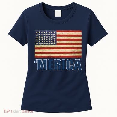 Vintage Merica Flag Women's T-Shirt