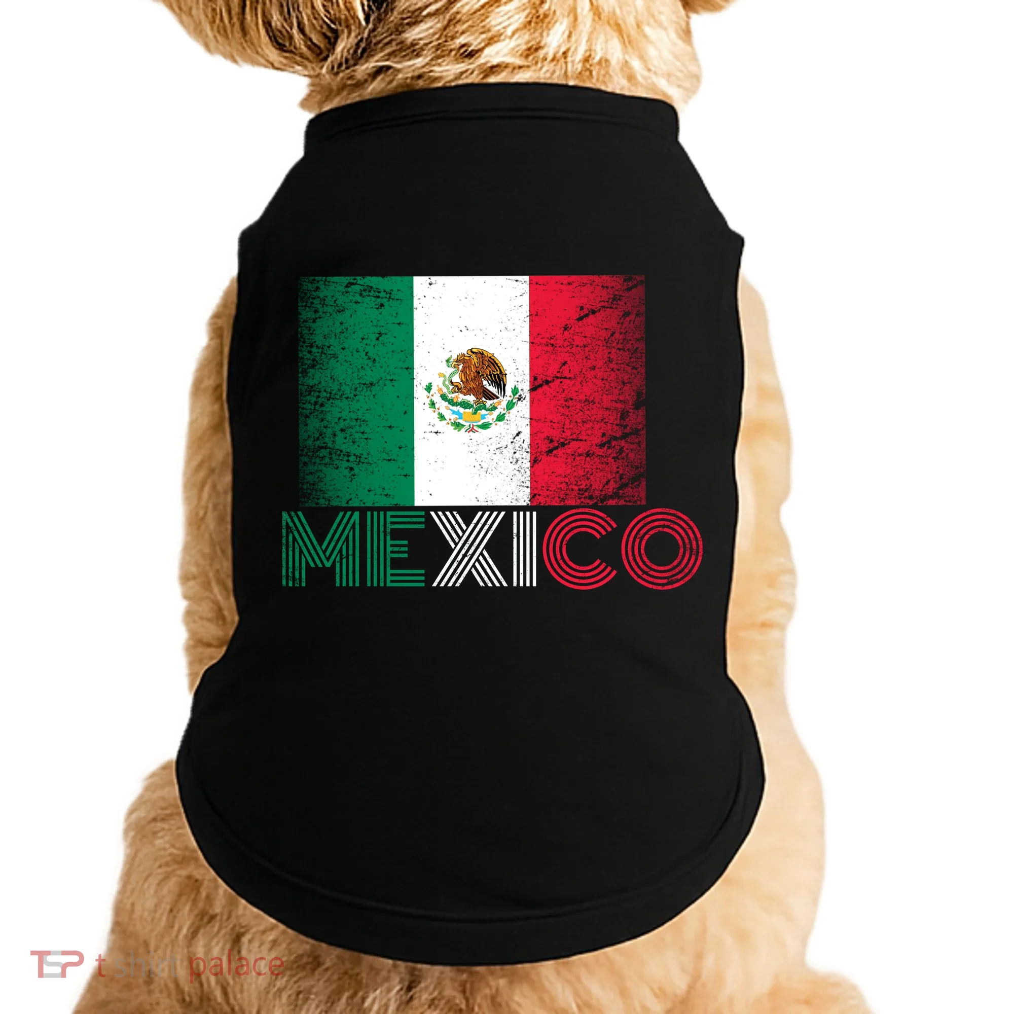 Vintage Mexico Distress Logo Flag Doggie Tank