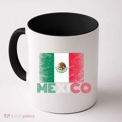 Vintage Mexico Distress Logo Flag Coffee Mug