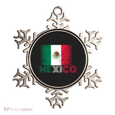 Vintage Mexico Distress Logo Flag Ornament