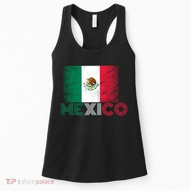 Vintage Mexico Distress Logo Flag Women's Tank Top