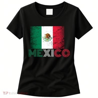Vintage Mexico Distress Logo Flag Women's T-Shirt